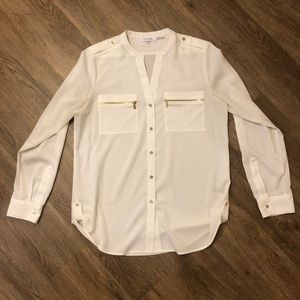 Calvin Klein // White Blouse